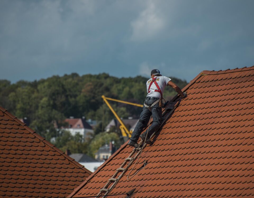 man on roof
